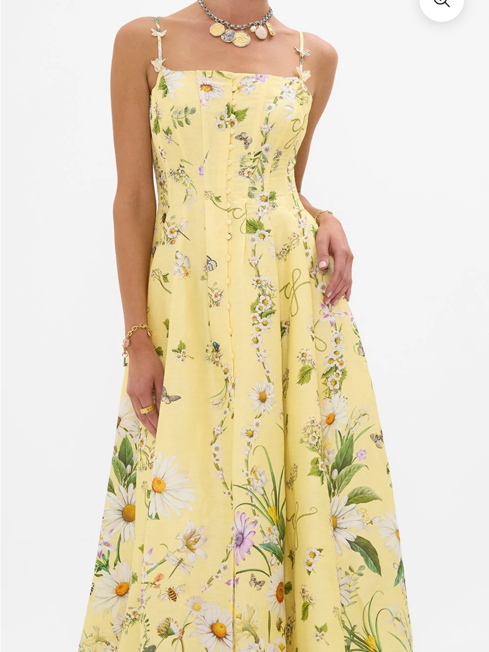Camilla Daisy Chains Linen-Silk Dress - Picture 6 of 7